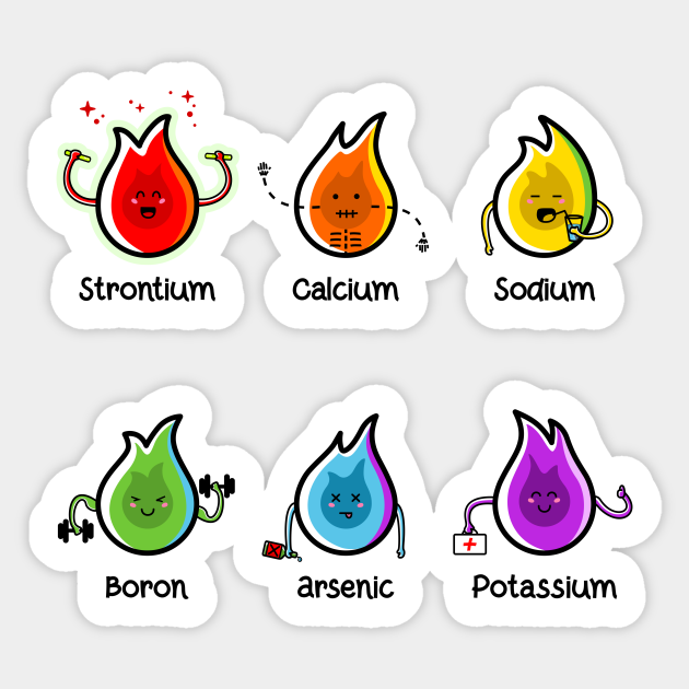 Flaming Elements Science - Science - Sticker