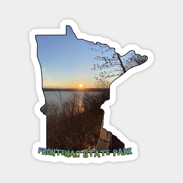 Minnesota State Outline (Frontenac State Park) Magnet by gorff