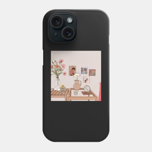 Minimalist Korean Still Life Scene Phone Case