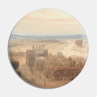 View from the Round Tower, Windsor Castle by William Daniell Pin