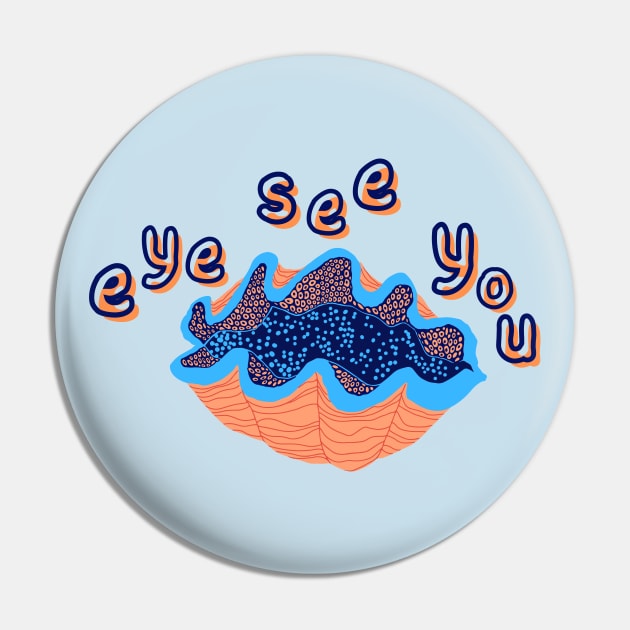 Eye See You Scallop Pin by WildScience