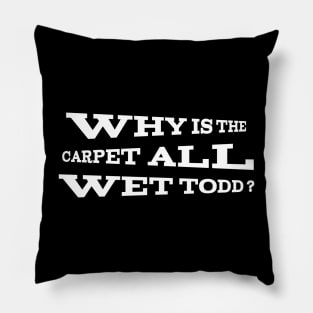 Why is the carpet all wet Todd? Pillow