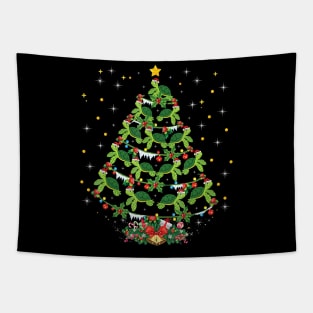 Sea Turtles Lover Xmas With Sea Turtle Christmas Tree Funny Design Tapestry