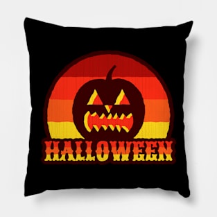 halloween pumpkin silhouette Pillow