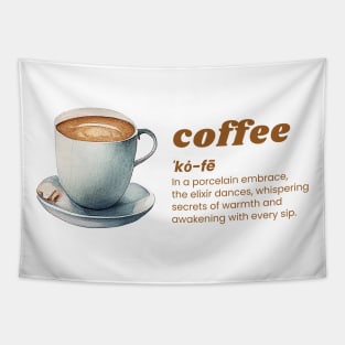 Coffee In a porcelain embrace Tapestry