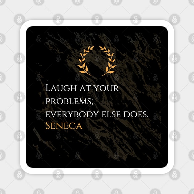 Seneca's Humor: Finding Lightness in Life's Challenges Magnet by Dose of Philosophy