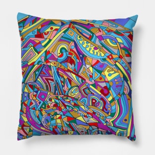 Abstract Coral Sea Pillow