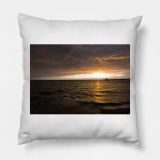 Clevedon Seafront Sunset Pillow