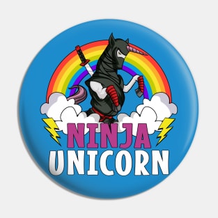 Ninja Unicorn Samurai Pin