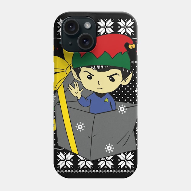 Spock xmas fair isle Phone Case by anneliarmo