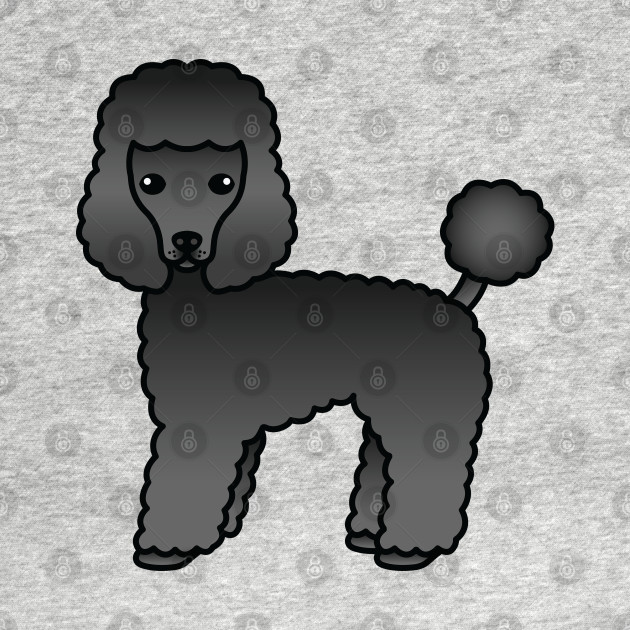Black Toy Poodle Dog Cute Cartoon Illustration Poodle T Shirt Teepublic