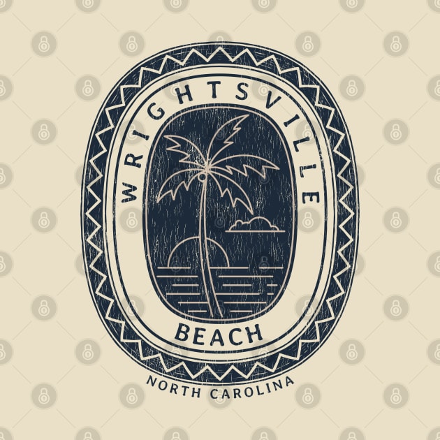 Wrightsville Beach, NC Summertime Vacationing Palm Tree Beach View by Contentarama