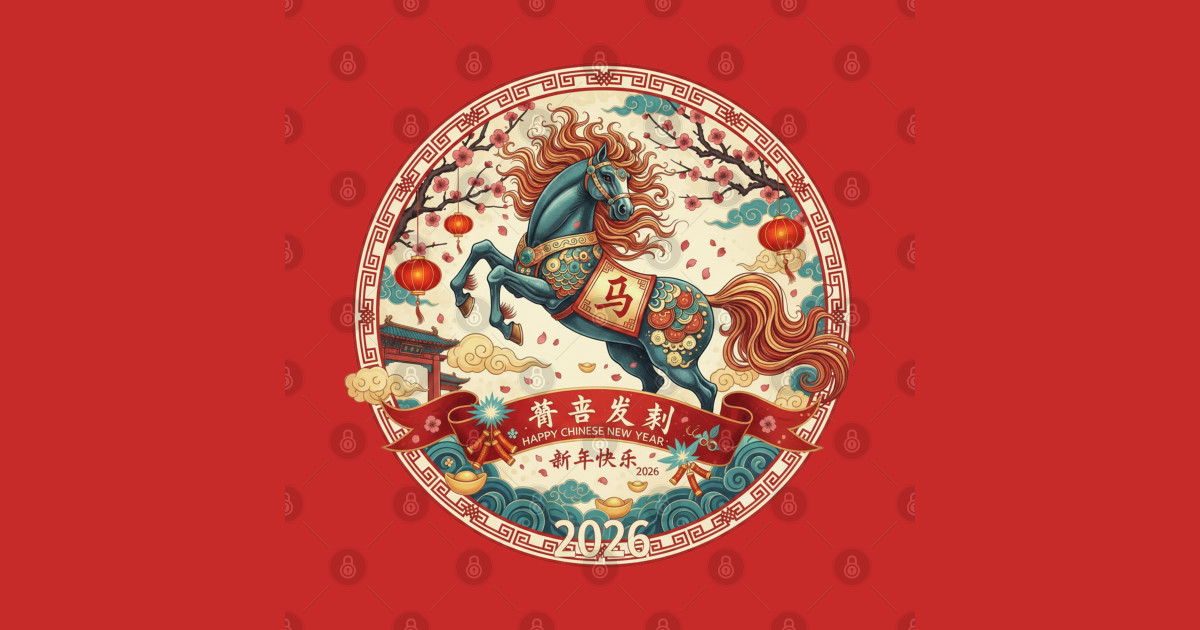 2026 Year of the Fire Horse-Chinese New Year - Chinese New Year 2026 ...