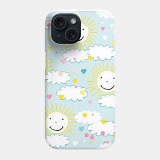 Cute clouds - baby pattern Phone Case