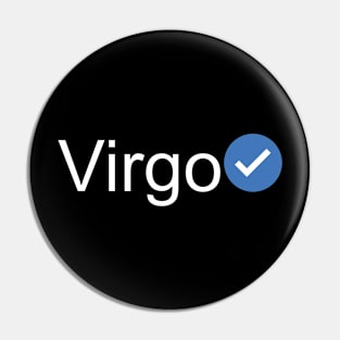 Verified Virgo (White Text) Pin