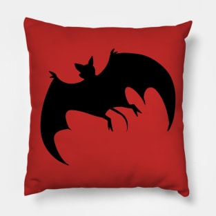 Black Bat Silhouette Pillow