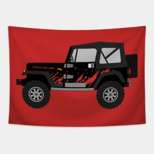 [JEEP] Red Decal Sideview Tapestry