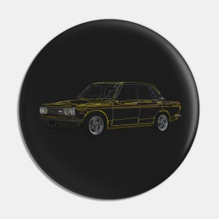 Datsun 510 - Classic Japanese Car Outline Pin