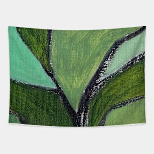 Sap Green Abstract Art Tapestry