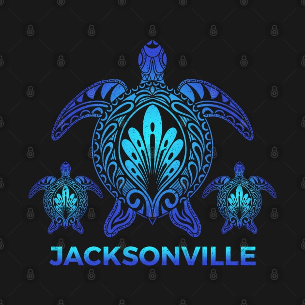Vintage Jacksonville Florida FL Ocean Blue Sea Turtle Souvenirs by kalponik