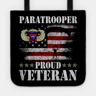 82nd Airborne Paratrooper Proud Veteran T-shirt Men Women Tote