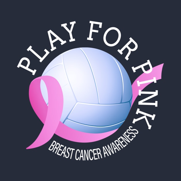 Volleyball Play For Pink Breast Cancer Awareness by Jasmine Anderson