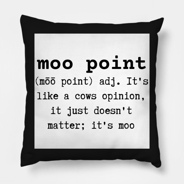 Moo Point Pillow by designr-shop