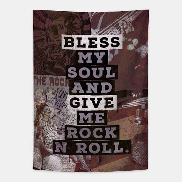 Psychobilly Rock n Roll Tapestry by Digital GraphX