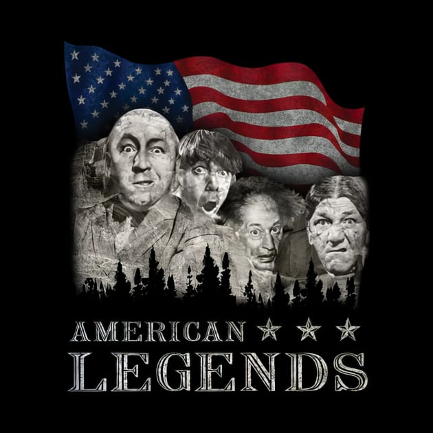 The Three Stooges Rushmorons American Legends Mount by MakgaArt