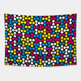 Metasquircle Pattern (CMYK Colour) Tapestry