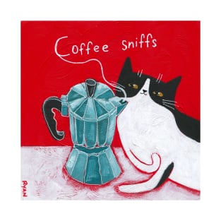 Kitty Doing The Coffee Sniffs T-Shirt