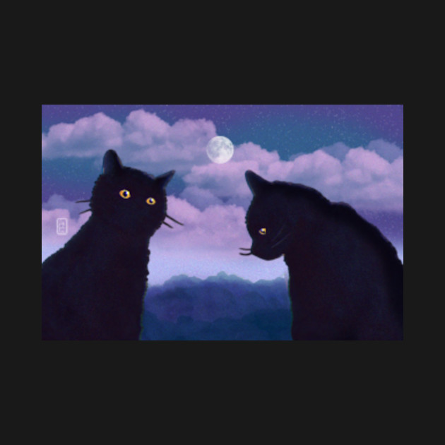 Meeting Under The Stars Cat Long Sleeve T Shirt Teepublic