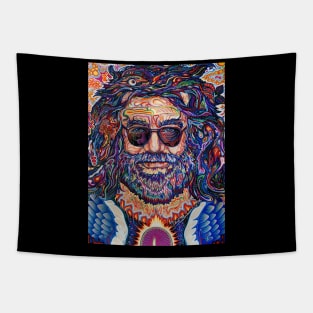 Captain Trips Psychedelic Rock Portrait Tapestry