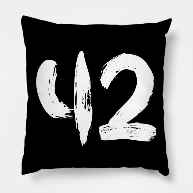Number 42 Pillow by Erena Samohai