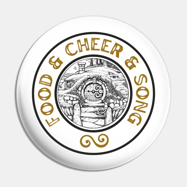 Food & Cheer & Song - White - Fantasy Pin by Fenay-Designs