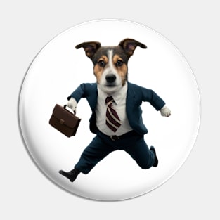 Corporate Canine: The Hustling Hound Pin