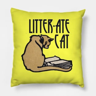 Literate Cat Pillow