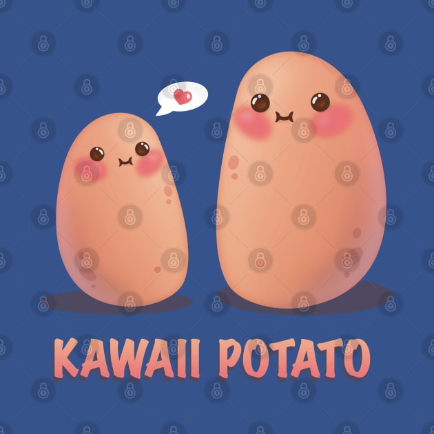 Cute Kawaii Potato Family by Irene Koh Studio