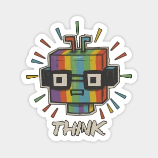 Pixelated Pondering - A Brainstorming Bot Magnet