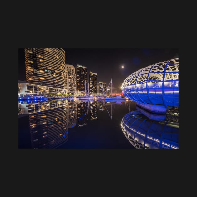 Docklands at Night by LukeDavidPhoto