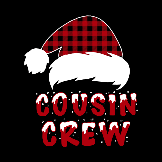 Cousin Crew Red Plaid Santa Hat Family Matching Christmas Pajama by Sincu