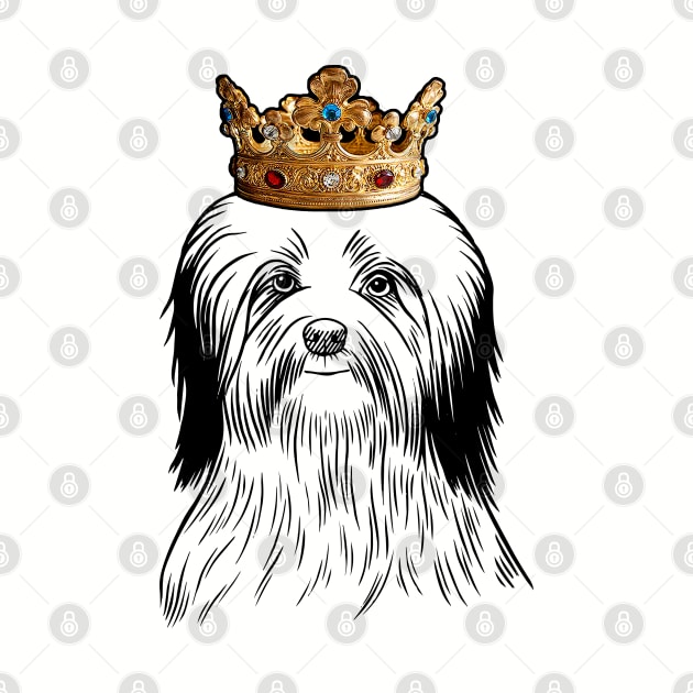 Havanese Dog King Queen Wearing Crown by millersye