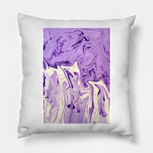 Purple and cream pour Pillow