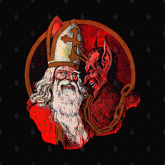 Krampus and Saint Nicholas by Tainted