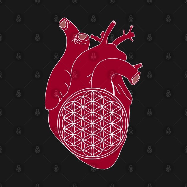 Heart with flower of life by Carries Design 