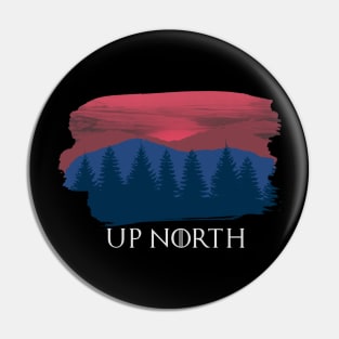 UP NORTH Sunset in Chilly Winter Mountains with Pine trees Pin