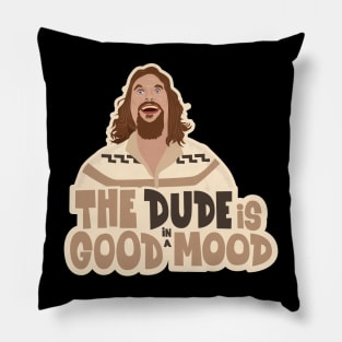 The Dude - Big Lebowski Tribute: In a Good Mood with Bowling Bliss Pillow