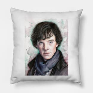 Sherlock Watercolor Pillow