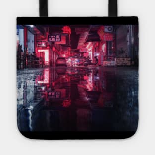 Rain in Night City Tote