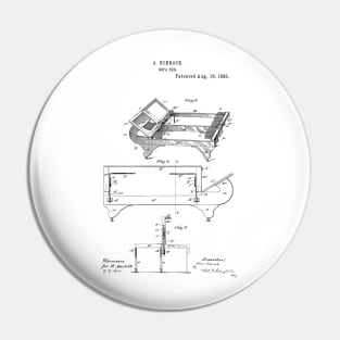 Sofa Bed Vintage Patent Hand Drawing Pin